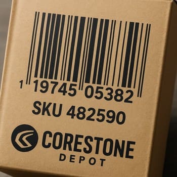 Tikinti materialı qutularında yerləşdirilmiş barkod etiketləri