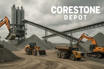 İri yaşayış kompleksi üçün geniş tikinti meydançasında material paletləri