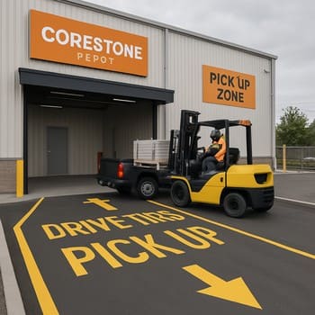 Yük maşınları üçün ayrılmış hazır sifariş pickup zonası