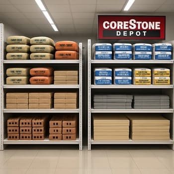 Forklift ön sırasında yerləşən çıxışa hazır paletlər