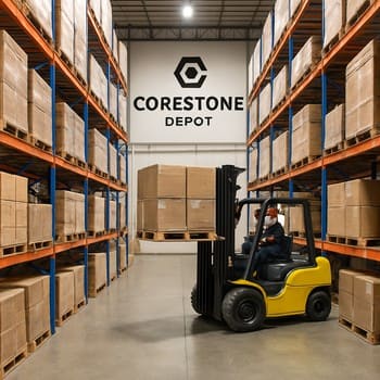 Anbar rəflərində köhnə və yeni partiya paletlərinin yerləşdirilməsi