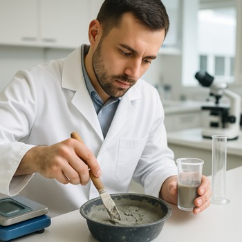 Laboratoriya masasında beton və suvaq nümunələri ilə aparılan testlər